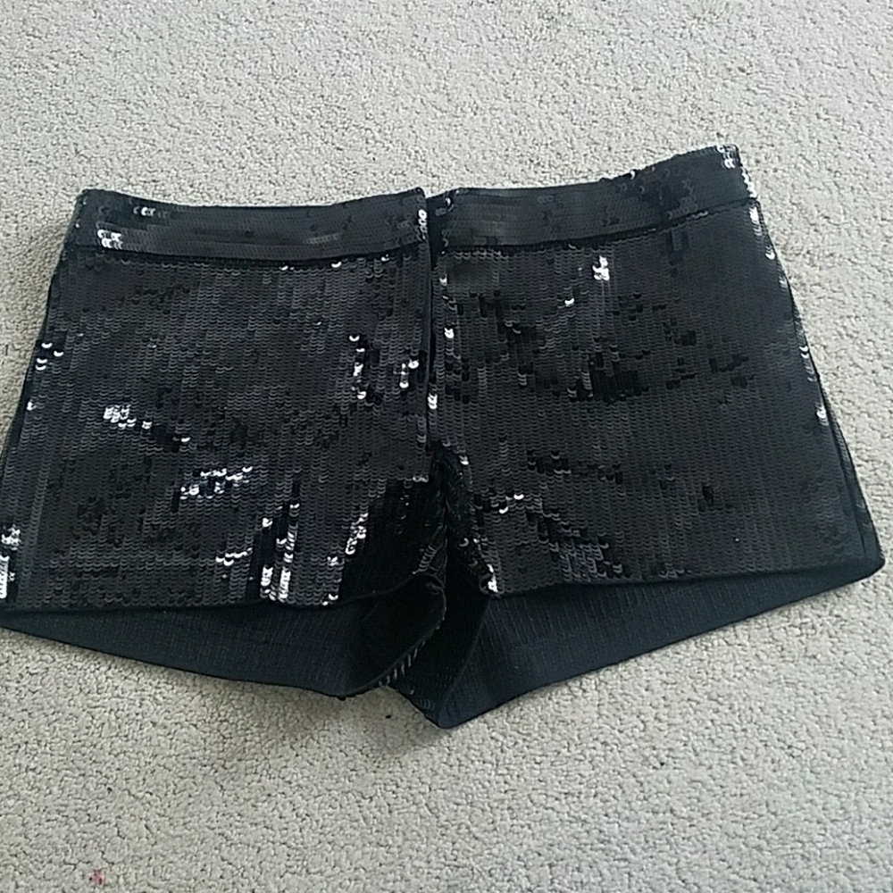Black Express sequin shorts